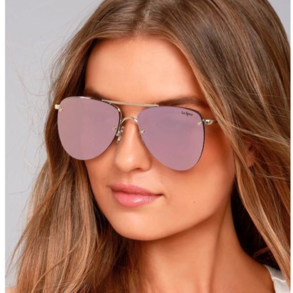 LE SPECS “PRINCE” blush aviators